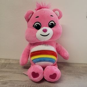 Care Bears Unlock the Magic Pink Rainbow Hearts Cheer Bear 9” Plush 2020